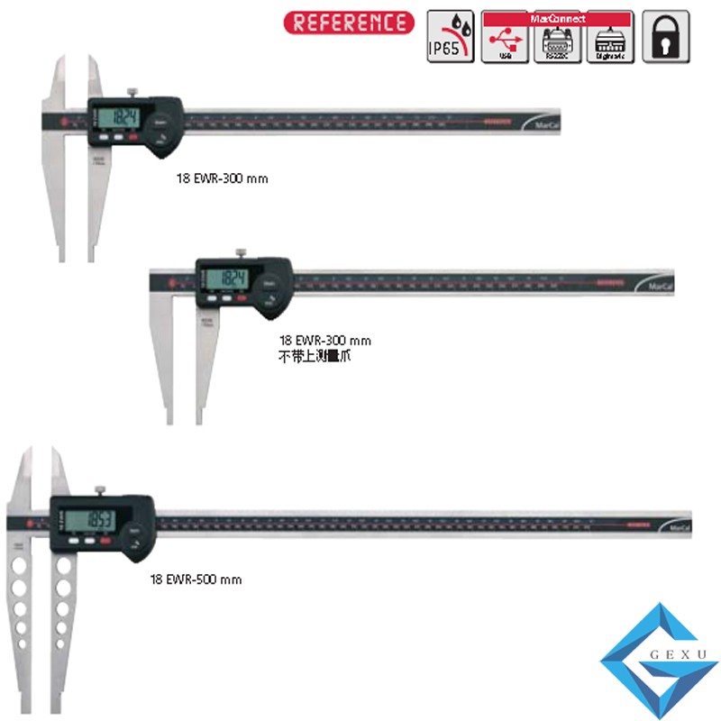德國(guó)馬爾量程0--1000mm18EWR數(shù)顯防水卡尺4112716