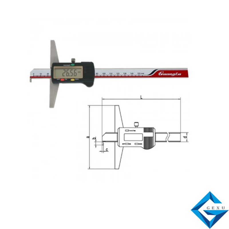 單鉤頭數(shù)顯深度尺123-101測量0-150mm