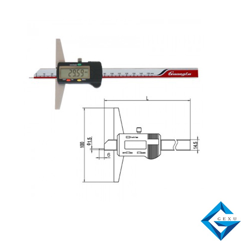 針測頭數(shù)顯深度尺127-101測量0-150