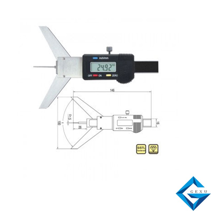 鍵槽數(shù)顯深度尺126-104測量0-50